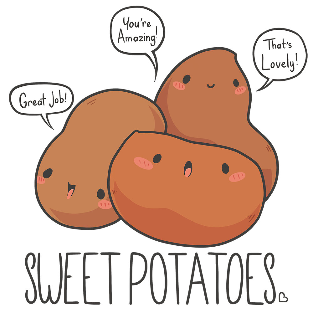 Cute Sweet Potatoes Illustration