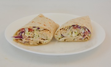 A wrap from GH Cafe near the Lisle Illinois Office of Doherty Nutrition