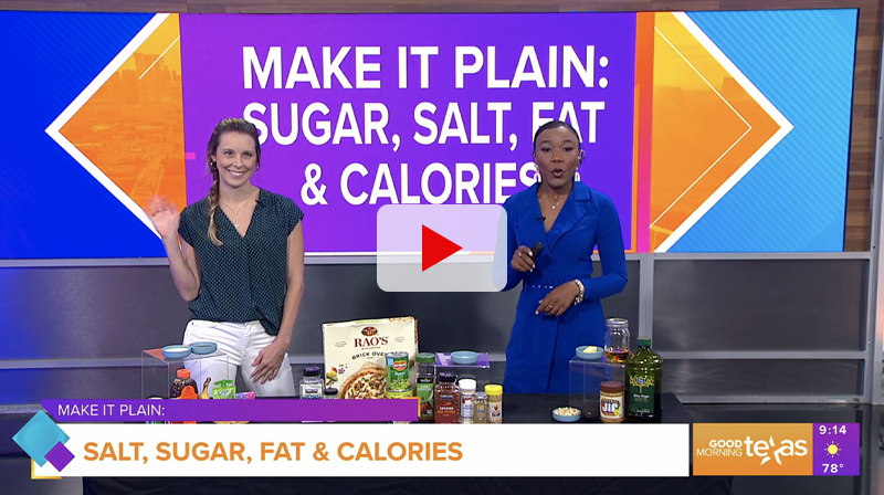 Registered Dietitian Nutritionist Maggy Doherty on WFAA news segment about Salt, Sugar, Fat & Calories