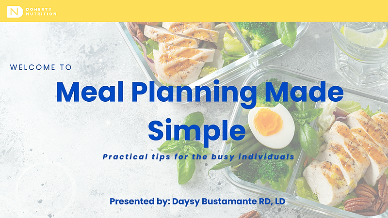 diy dietitian meal planning course