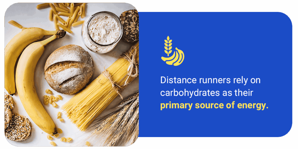 distance runners rely on carbs